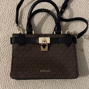 Michael Kors Black and Brown Satchel